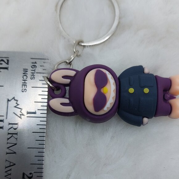 2/$19 Labubu purple with navy outfit keychain - Picture 6 of 7